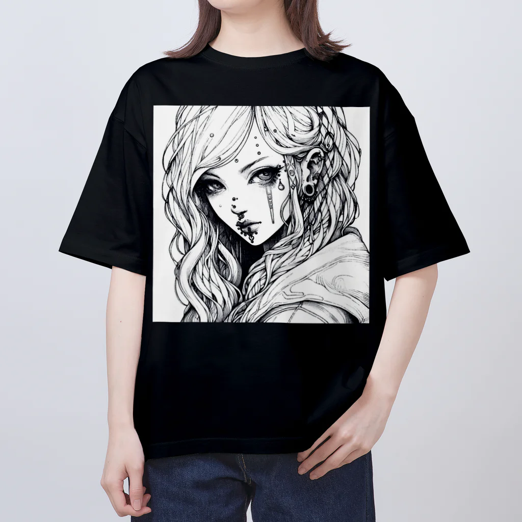 zaisuのピアス女子 オーバーサイズTシャツ