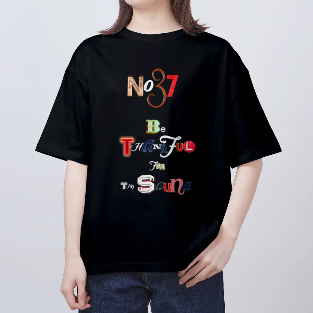 ととのいたい2人のミッドナイトサウナ「No.37」のNo.37 from T2MS SAUNA RegularWeight Hoodie  -TypoArt-[BLK] オーバーサイズTシャツ