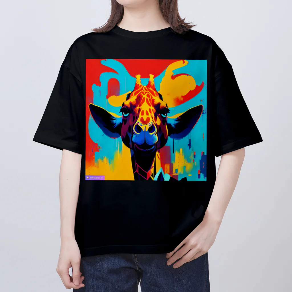 tomo0404の怒れるキリン Oversized T-Shirt