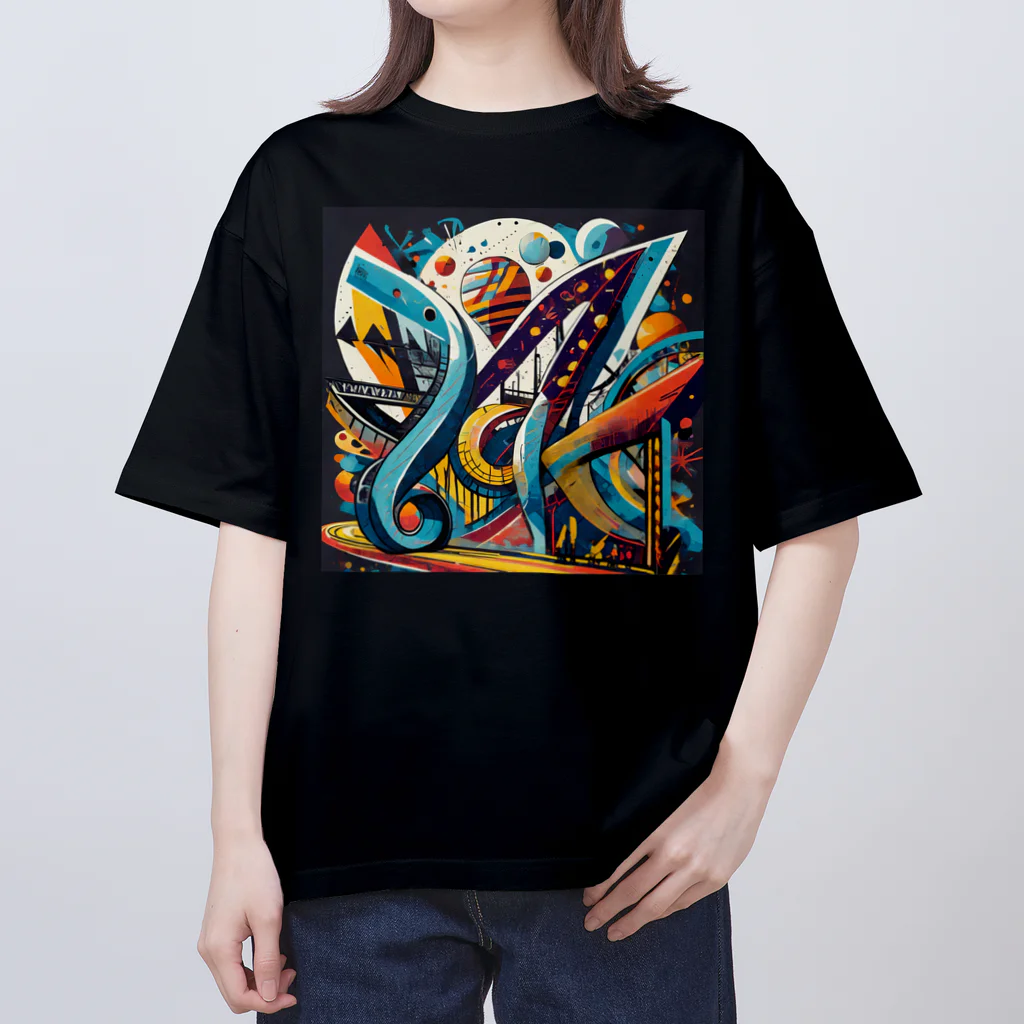 のんびりアート工房のストリートアート オーバーサイズTシャツ