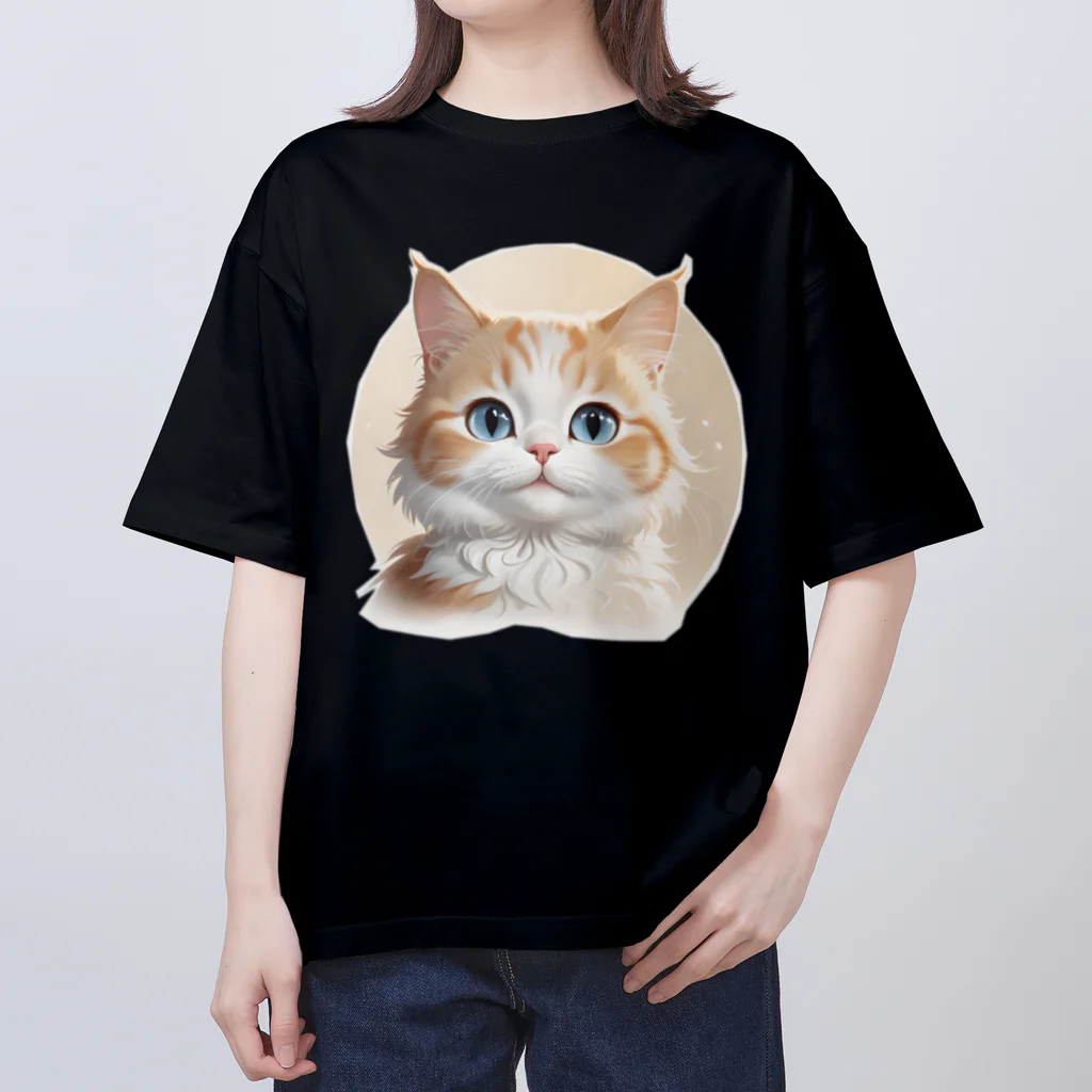 こひさま ショップ - 陽だまりの笑顔のねこのとらひげ オーバーサイズTシャツ