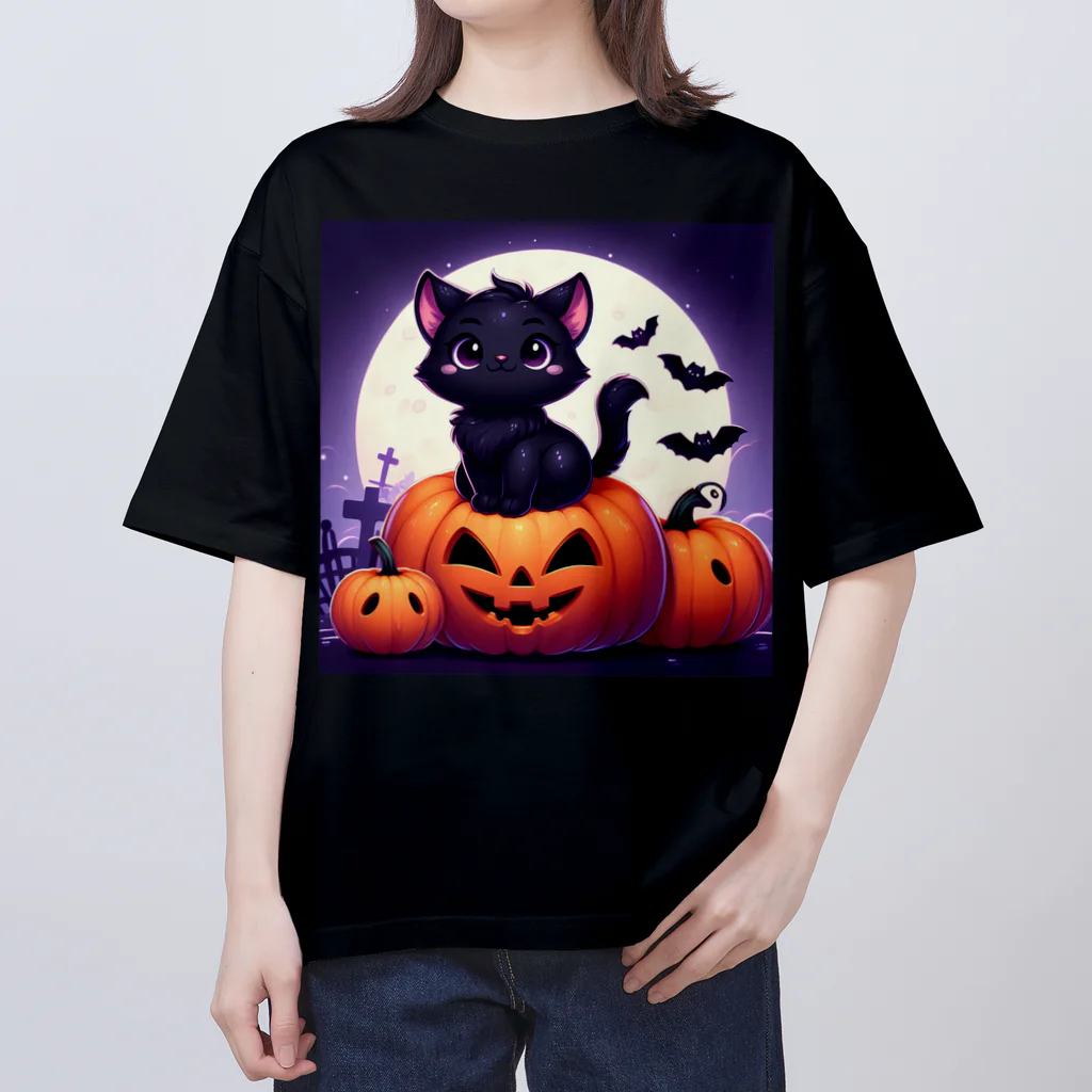 hide-のハロウィンキャッツ オーバーサイズTシャツ