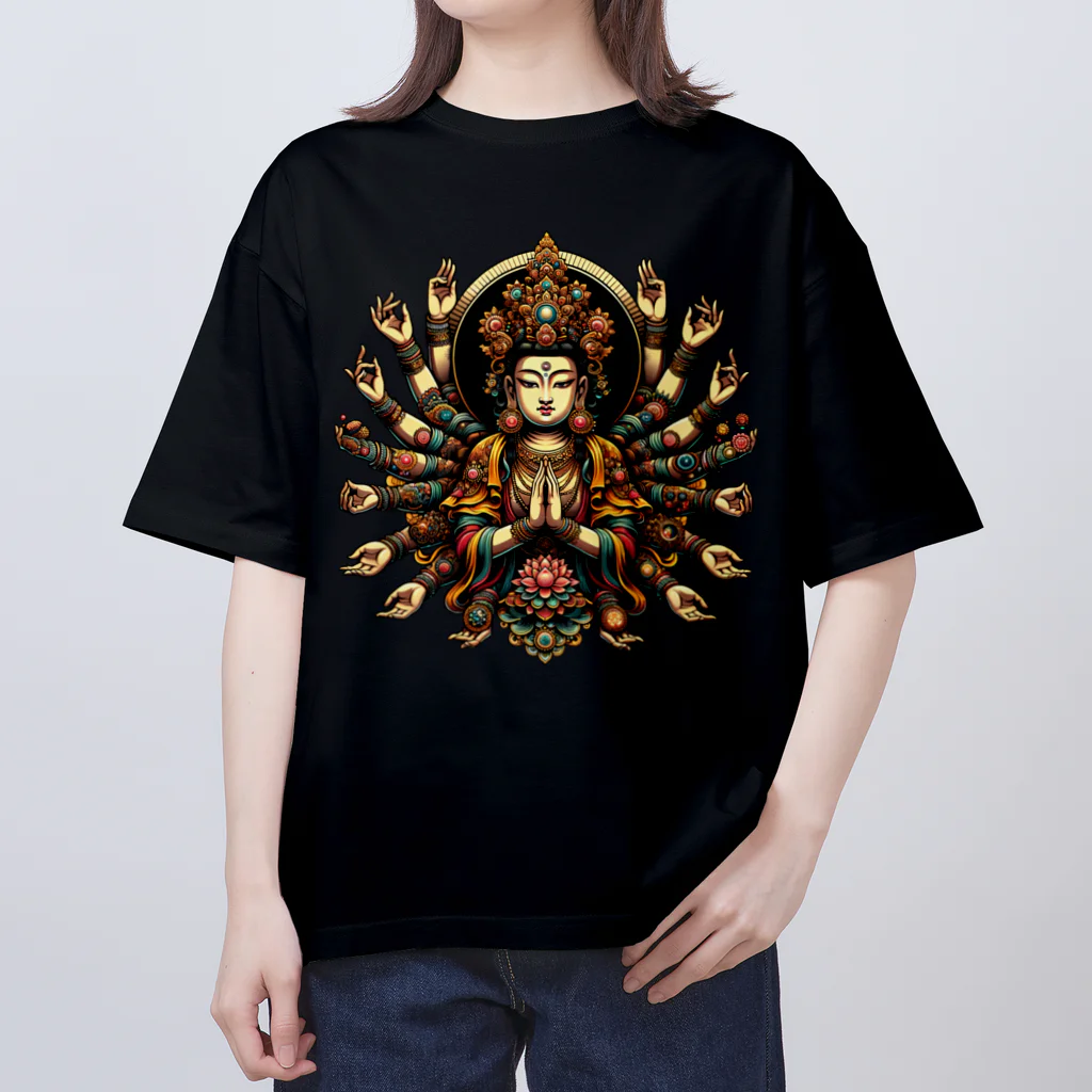 Team BlackPadsの千手の視線 - Thousand Arms Kannon Tee オーバーサイズTシャツ