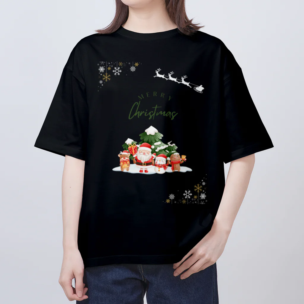 Tシャツ専門店T-Brandのクリスマスサンタ御一行 Oversized T-Shirt