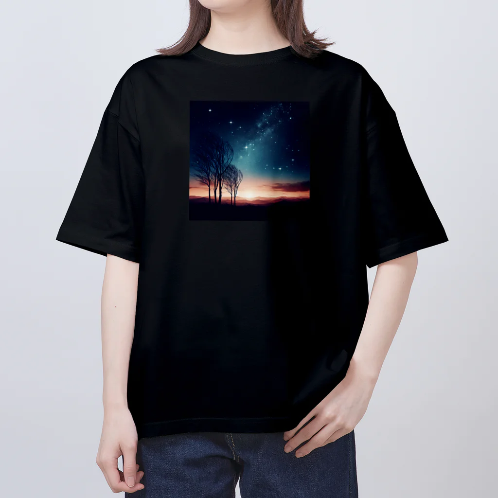 終わらない夢🌈の幻想的な夜空🌌 オーバーサイズTシャツ