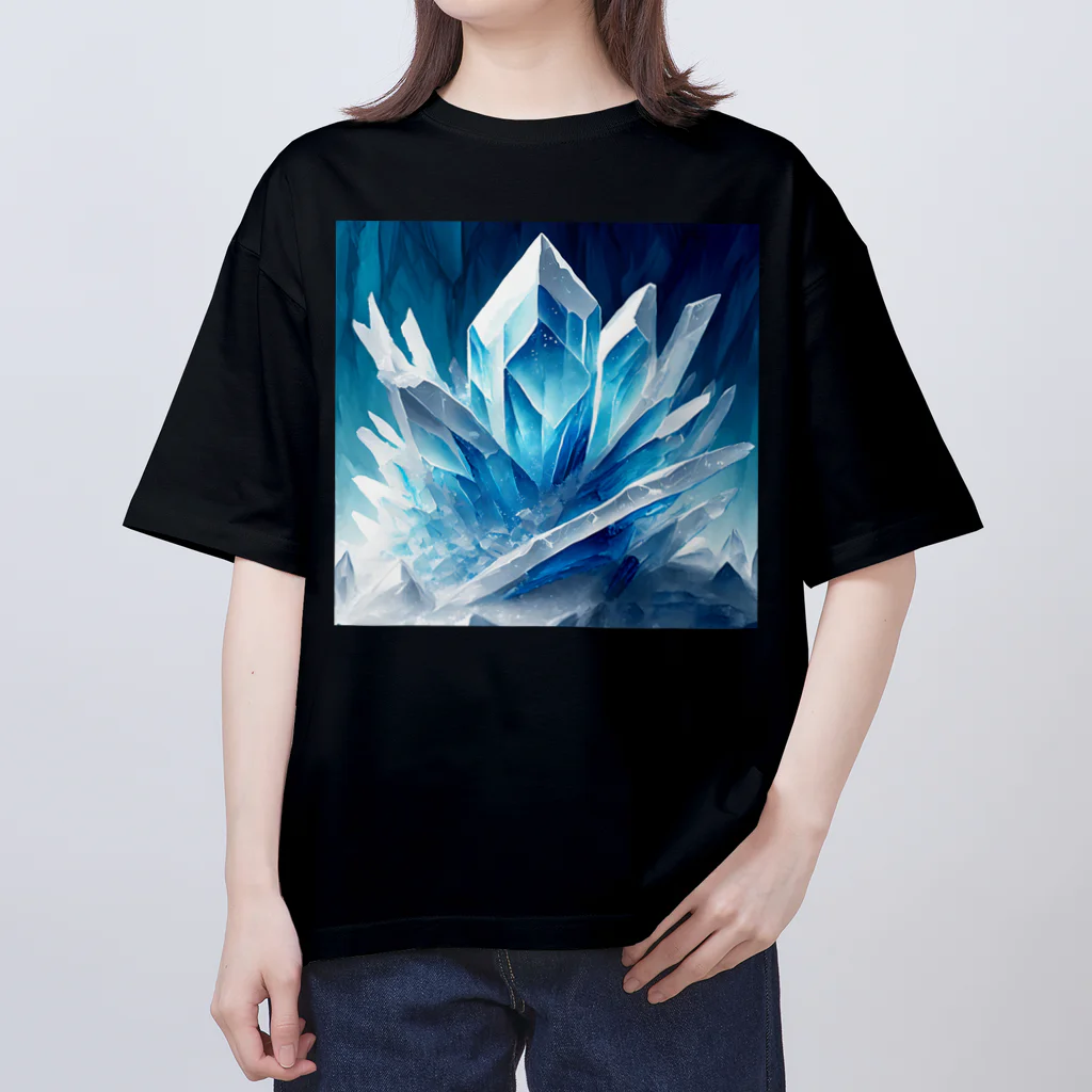 のんびりアート工房の氷のクリスタル Oversized T-Shirt