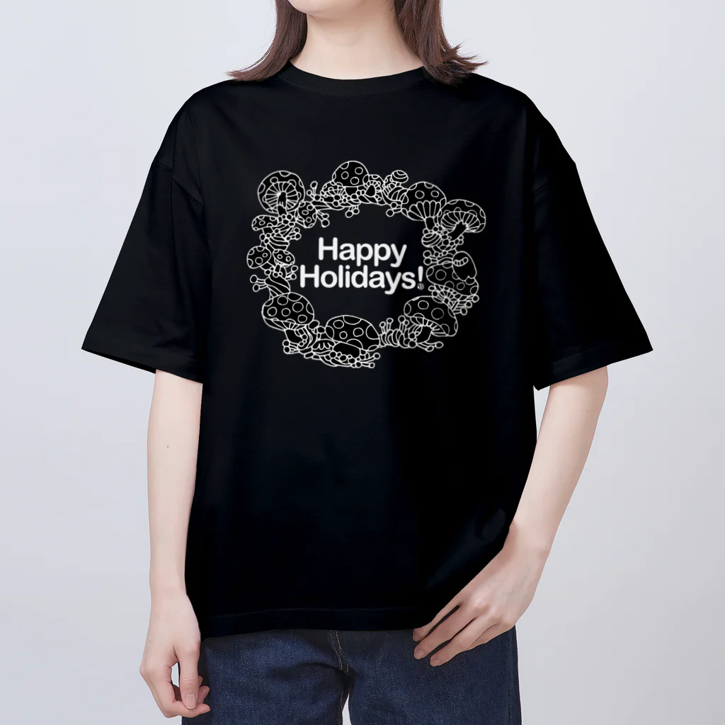 TUBEADのきのこリン　ぱ〜と３　#HappyHolidays オーバーサイズTシャツ