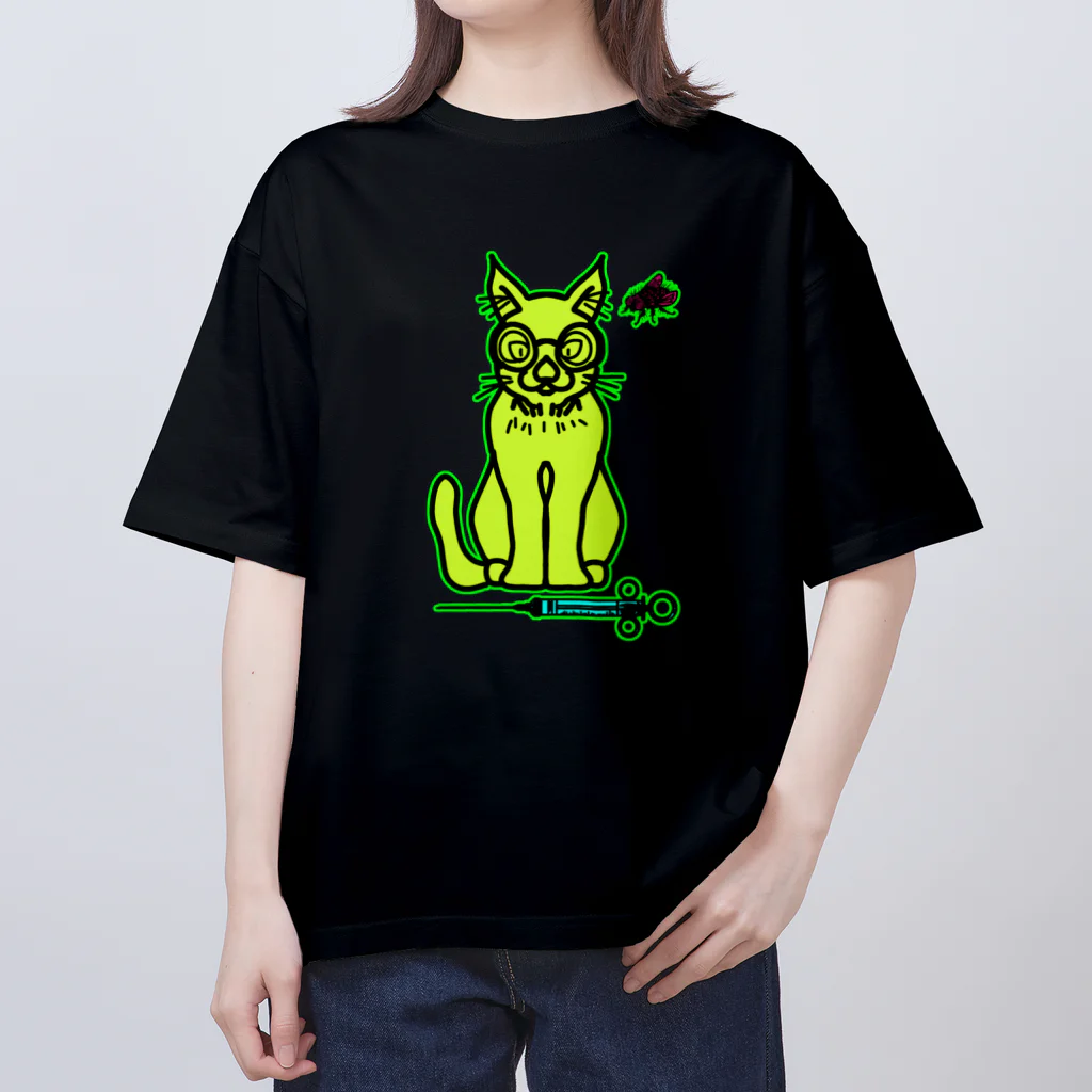 JINPIN (仁品)の待ちきれない猫 オーバーサイズTシャツ