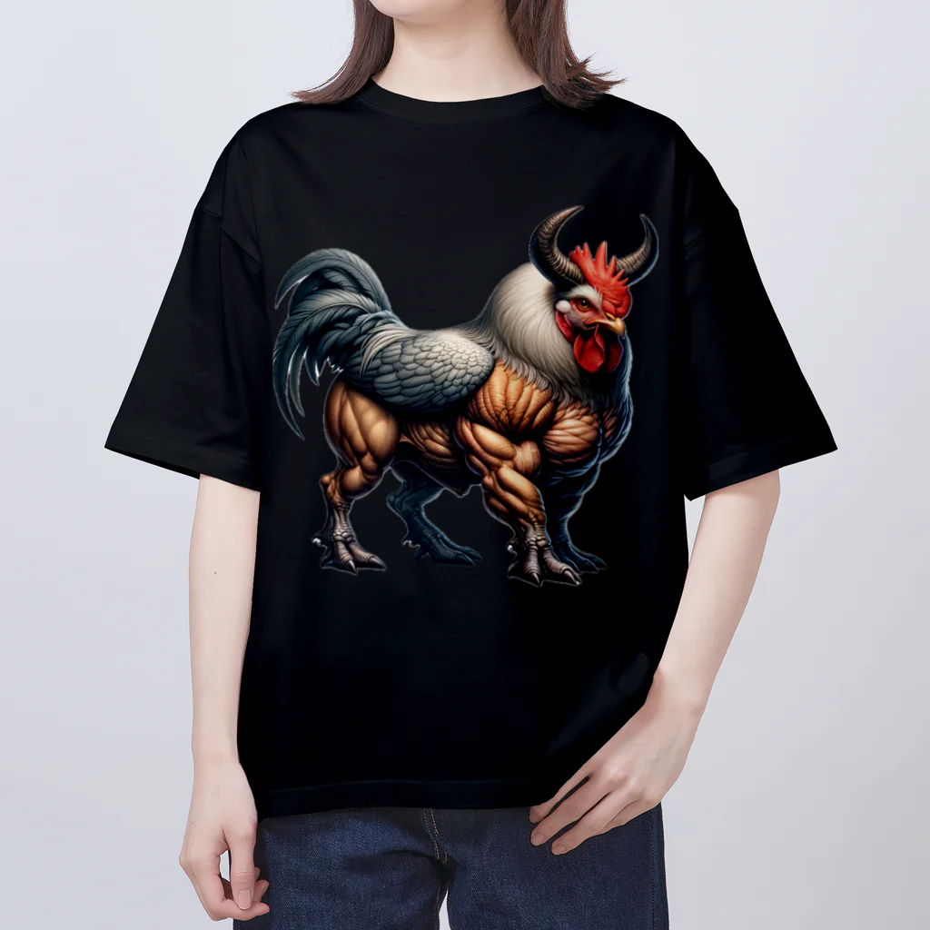 animal×animalのchicken×bull=? オーバーサイズTシャツ