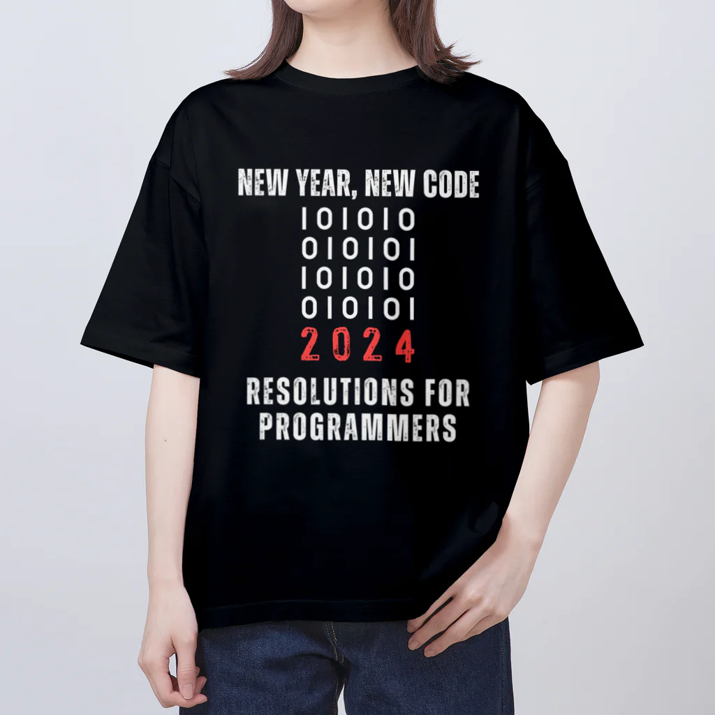 奏桃服店のNew Year, New Code: 2024 Resolutions for Programmers オーバーサイズTシャツ