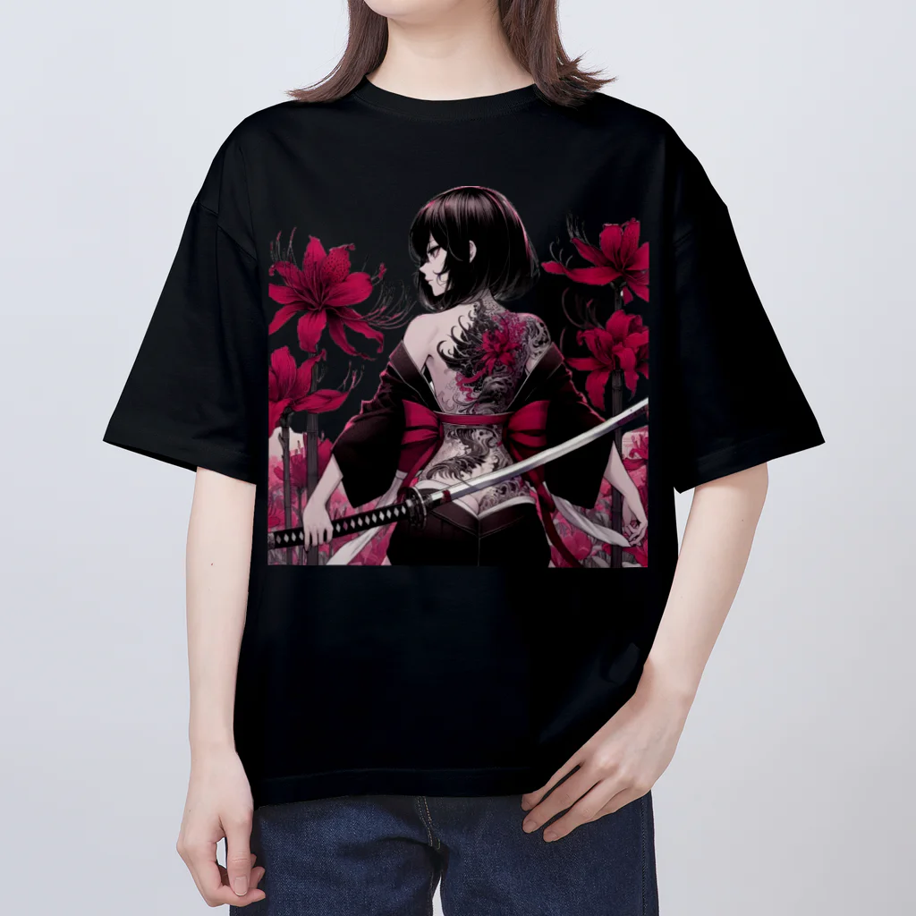 Noir's Cronusの地獄のKatanaGirl オーバーサイズTシャツ