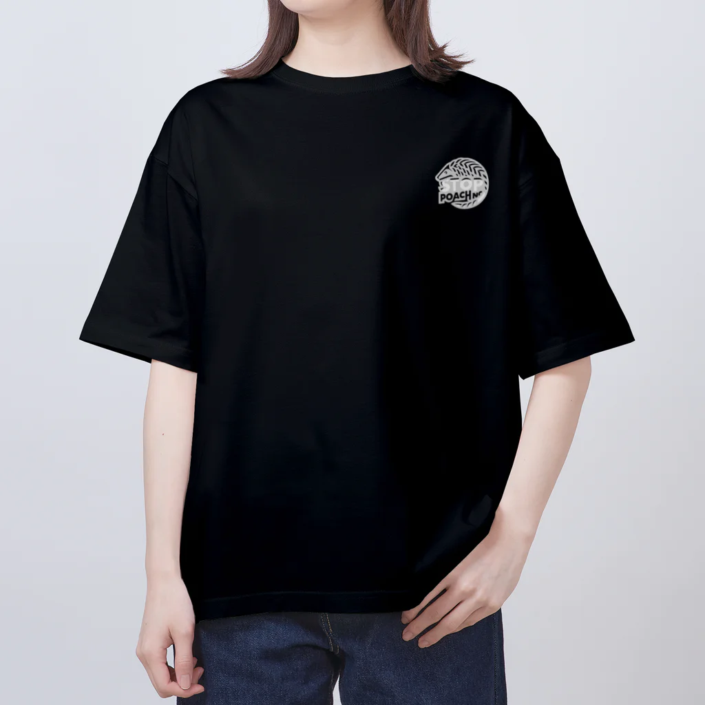 STOP POACHNGのSTOP POACHNG (white) Oversized T-Shirt