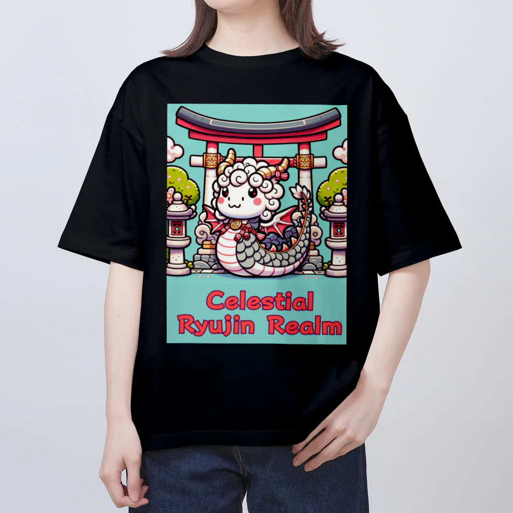 大江戸花火祭りのCelestial Ryujin Realm～天上の龍神領域 オーバーサイズTシャツ