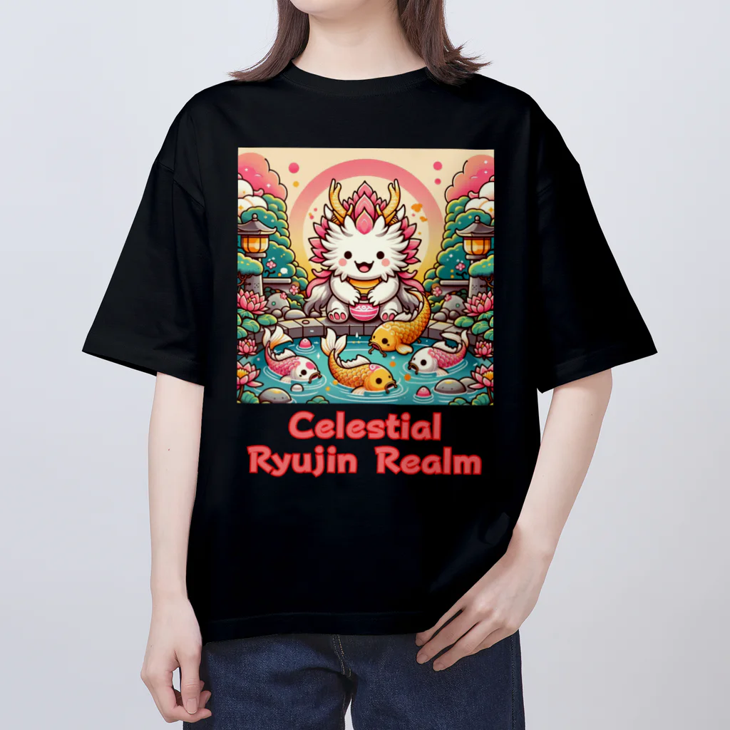 大江戸花火祭りのCelestial Ryujin Realm～天上の龍神社7 オーバーサイズTシャツ