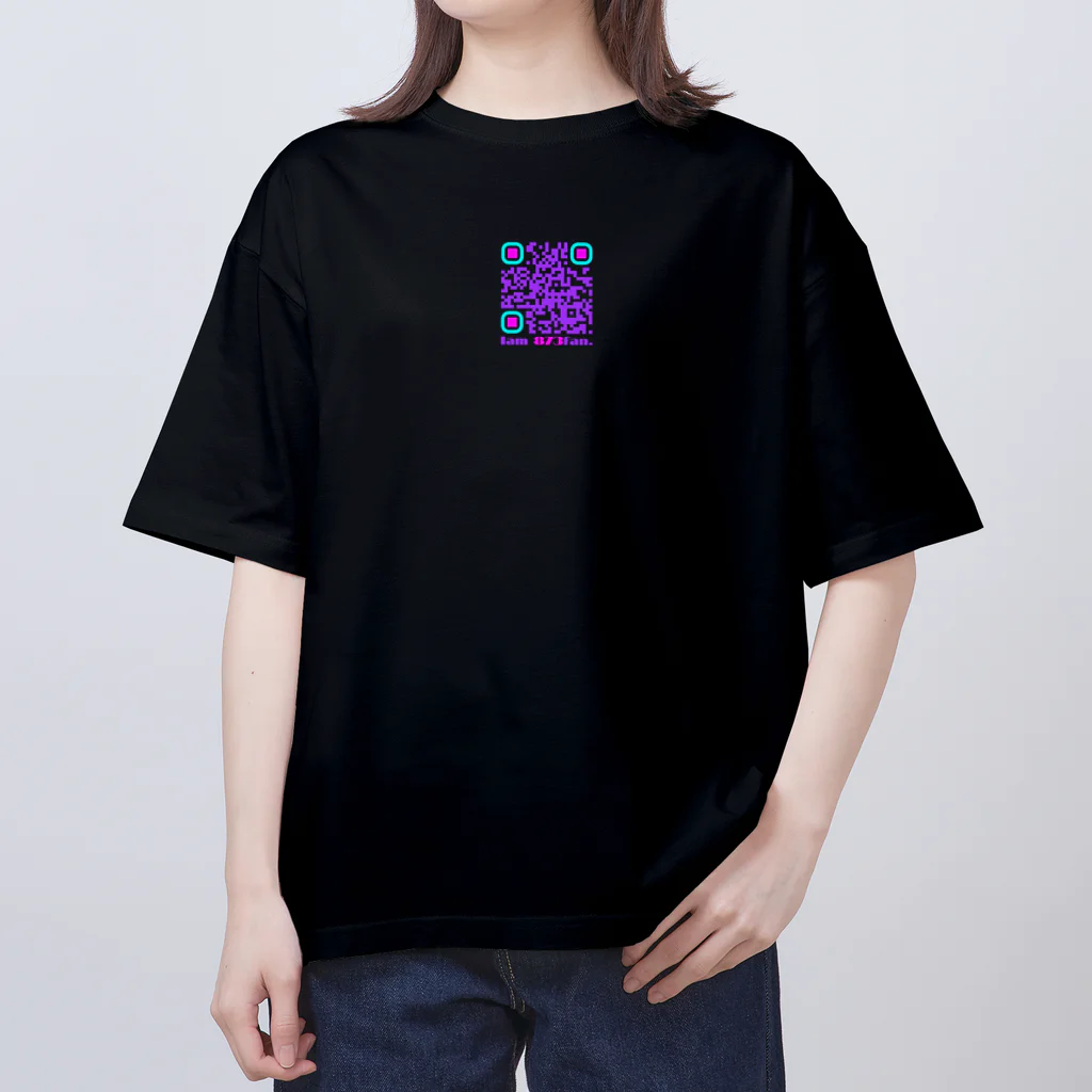 H.F.S(ハナミ ファン ショップ)の873fanオーバーサイズTシャツ(ブラック・ロゴ大きめ) オーバーサイズTシャツ