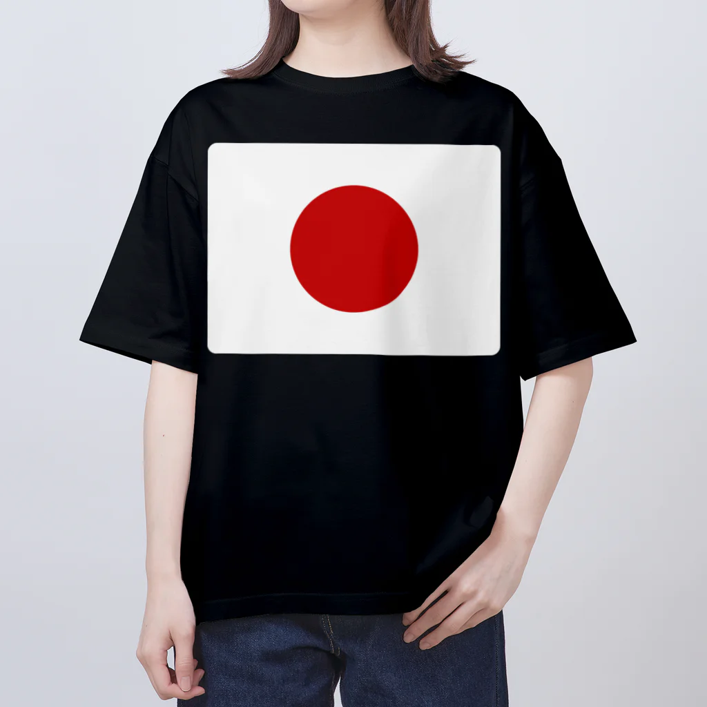 お絵かき屋さんの日本の国旗 Oversized T-Shirt