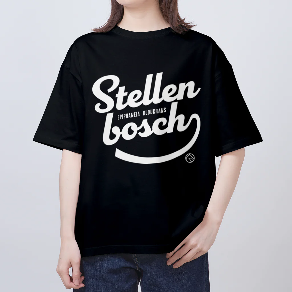 競馬おしゃれグッズ製作所のステレンボッシュ（タイポグラフィWHITE） Oversized T-Shirt