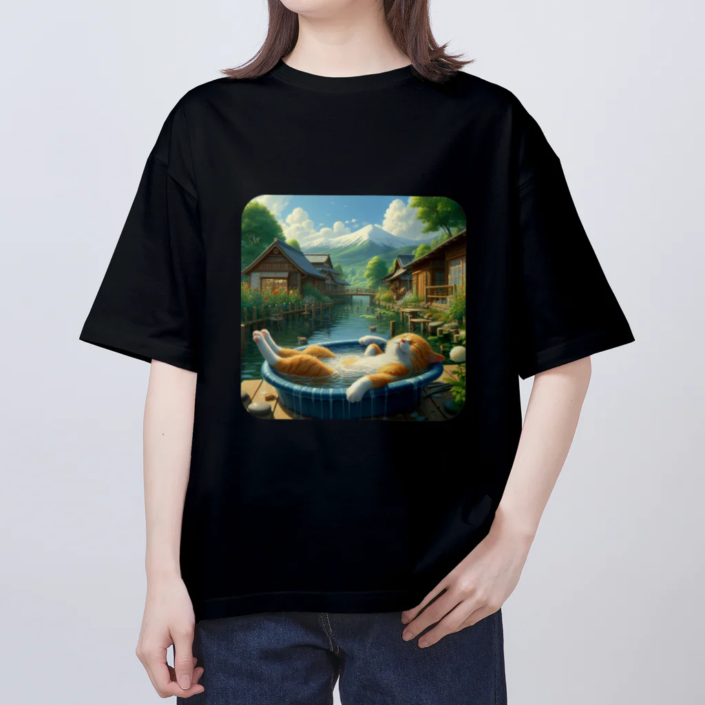 ニャーちゃんショップの眠りネコ Oversized T-Shirt