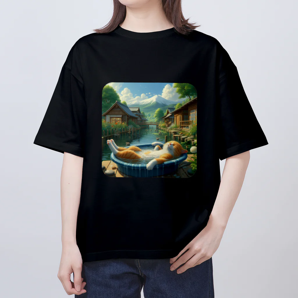 ニャーちゃんショップの眠りネコ オーバーサイズTシャツ