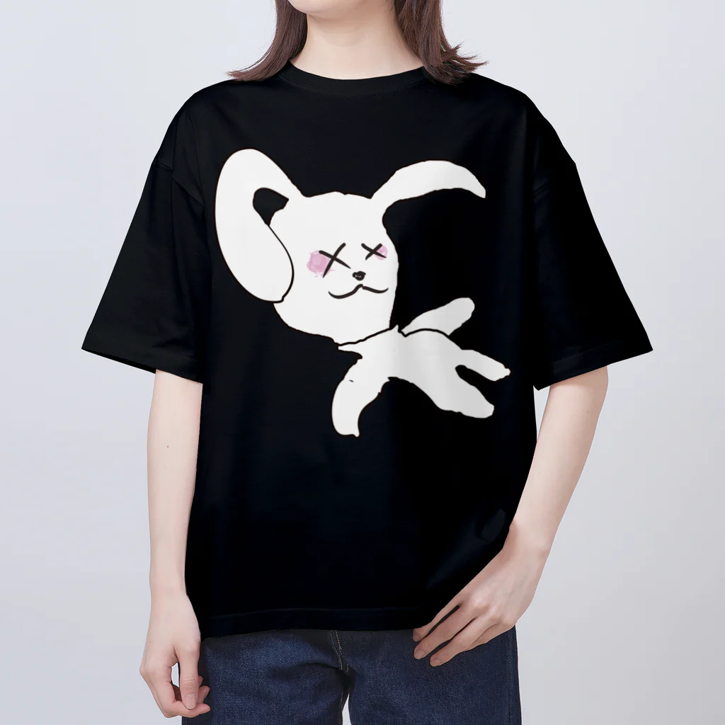 PALA's SHOP　cool、シュール、古風、和風、の居眠りウサギ君 Oversized T-Shirt