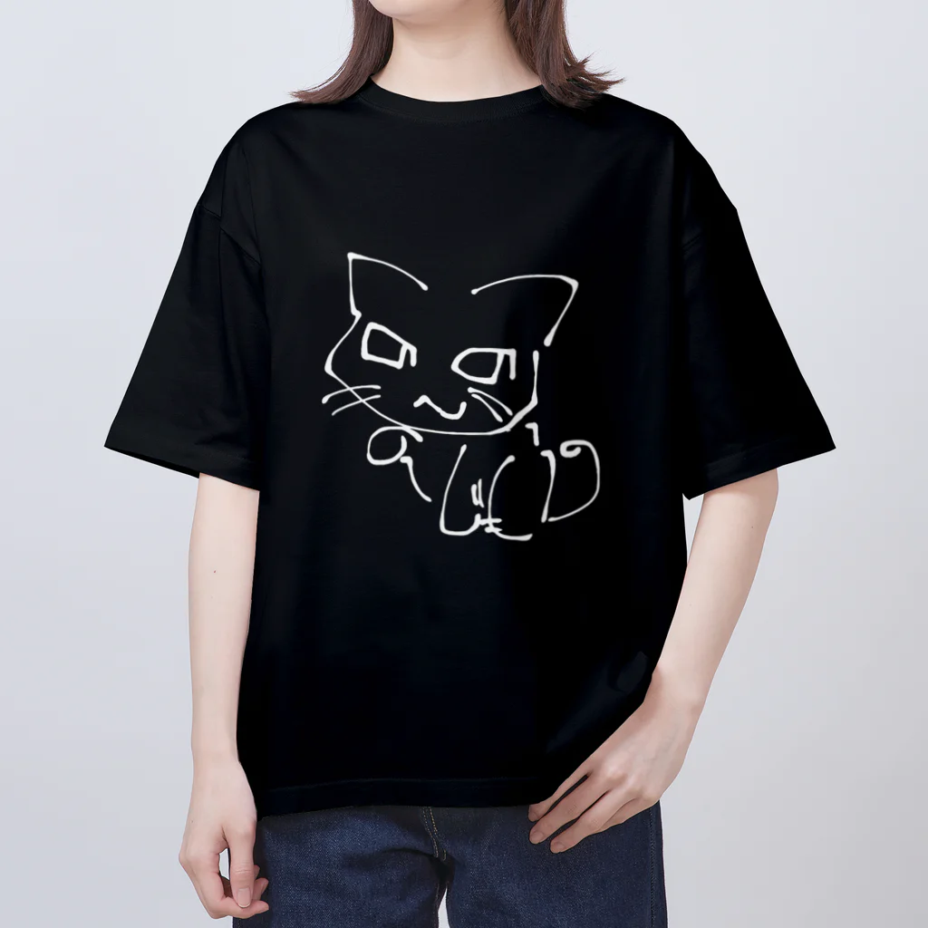 Goods Shop Sourique -スリーク-のへのへのもへじ猫 Oversized T-Shirt