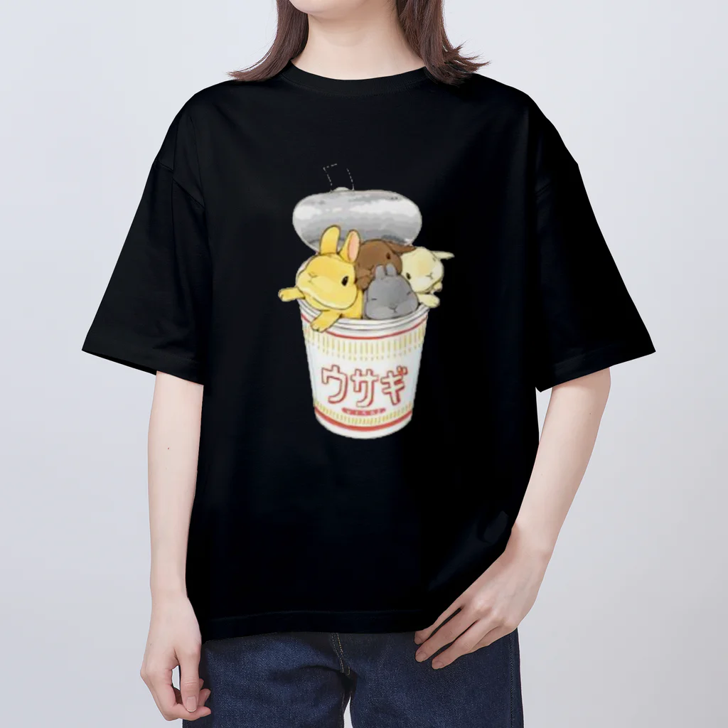 マロンのカップヌードルうさちゃん オーバーサイズTシャツ