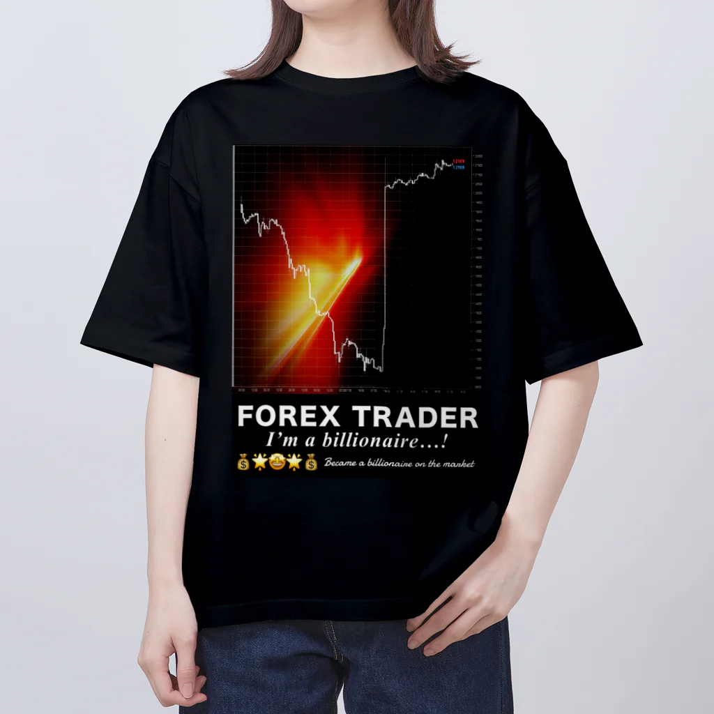 億り人 OKURIBITOのFXトレーダー デザイン(Ａ)Ver. オーバーサイズTシャツ