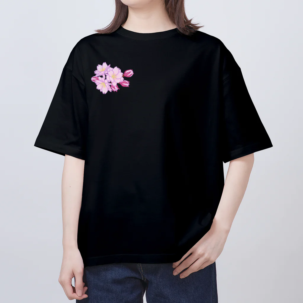 綾錦工房 りこりすの三味線 -雪月花- 【桜】 オーバーサイズTシャツ