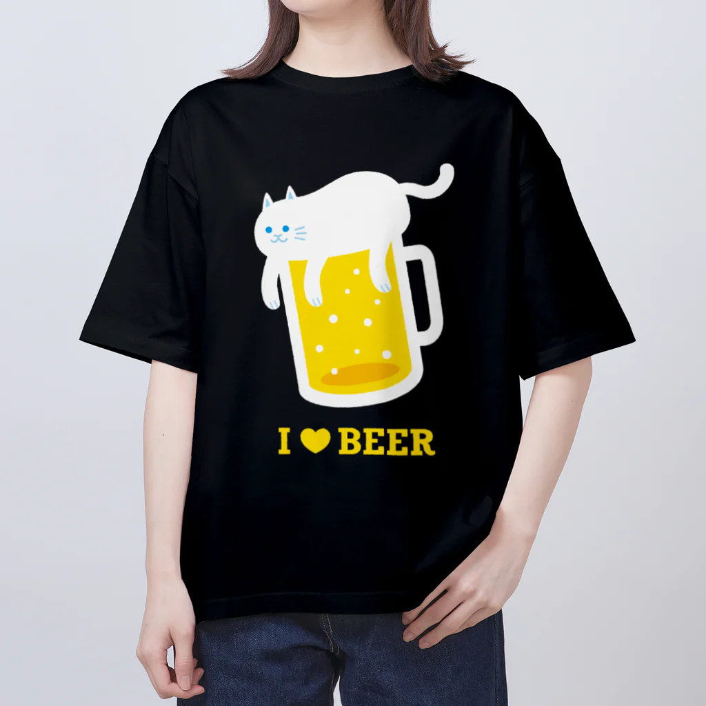 hiropo3のねこ泡ビール Oversized T-Shirt