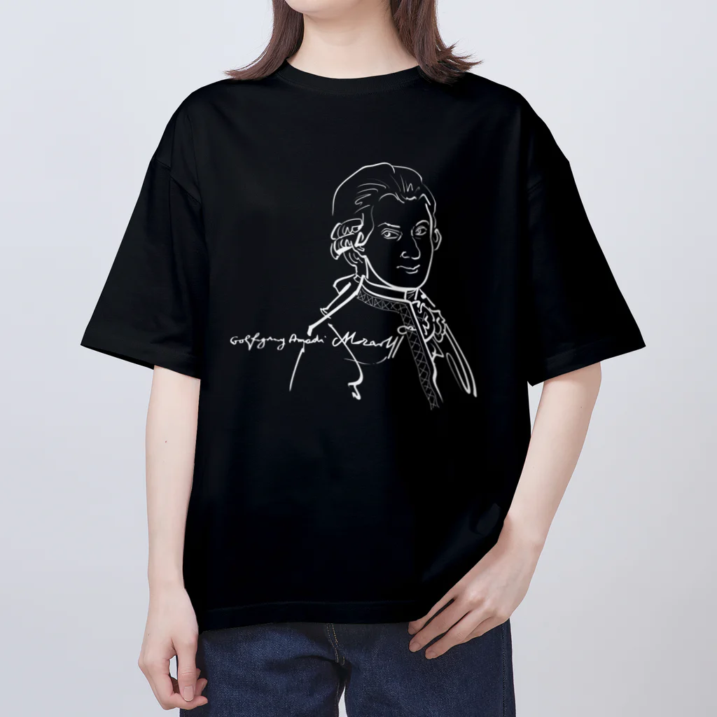 freehandのモーツァルト-白線 Oversized T-Shirt