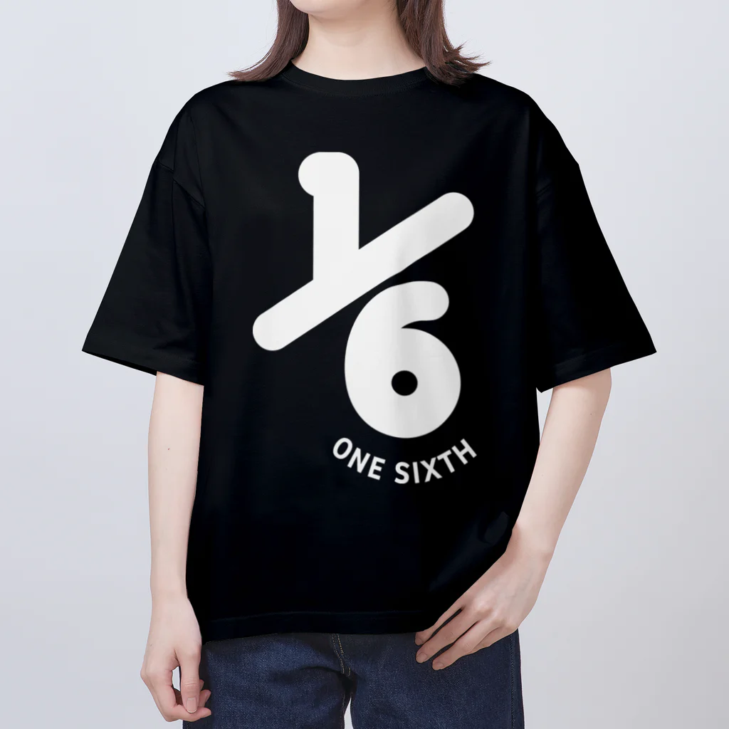 1/6(ONE SIXTH)の1/6(ONE SIXTH) ロゴグッズ（白） オーバーサイズTシャツ