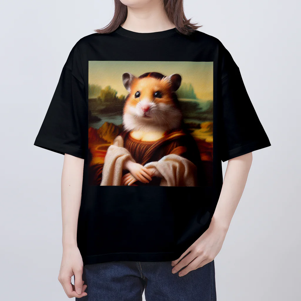 nekosukisukiの絵画になりたかったハムくん オーバーサイズTシャツ