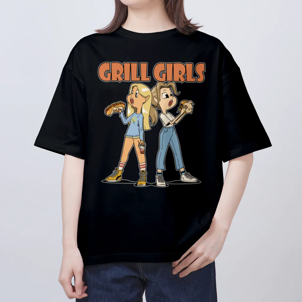 nidan-illustrationの"grill girls" オーバーサイズTシャツ