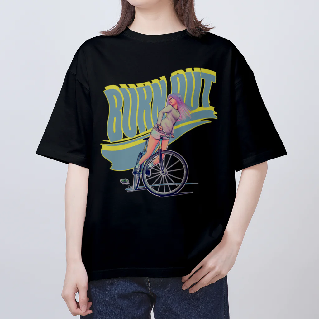 nidan-illustrationの"BURN OUT" オーバーサイズTシャツ