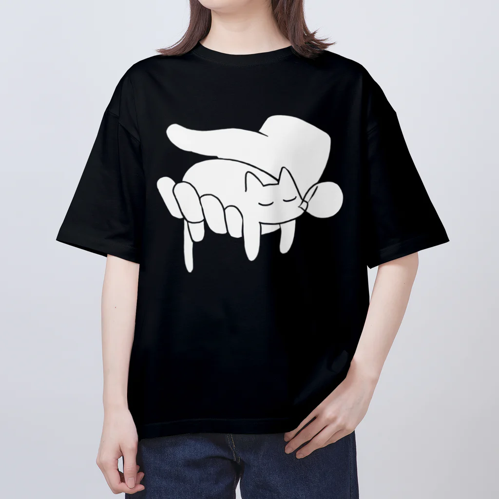 あらゐけいいちの手の上に猫が乗っている Oversized T-Shirt