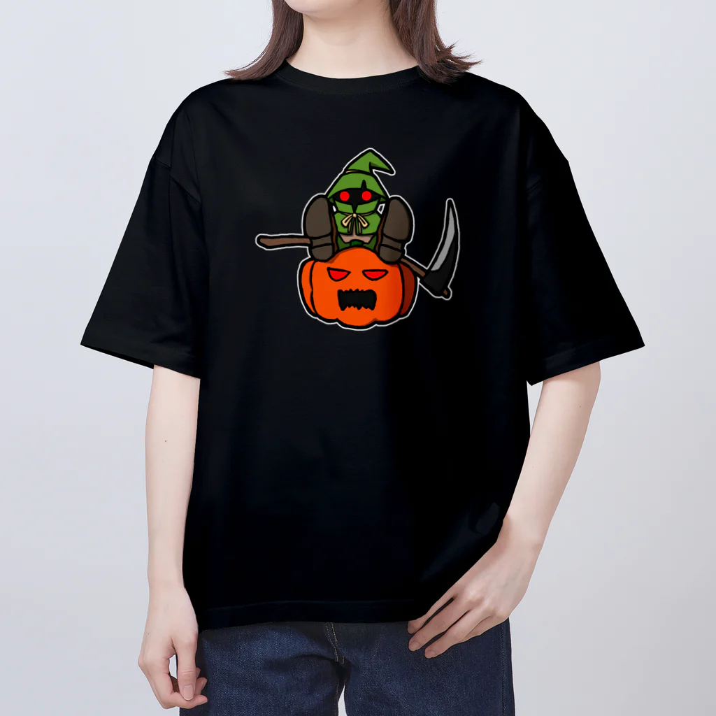 ナチュラルサトシのめへのスケアクロウとジャック・オー・ランタン Oversized T-Shirt