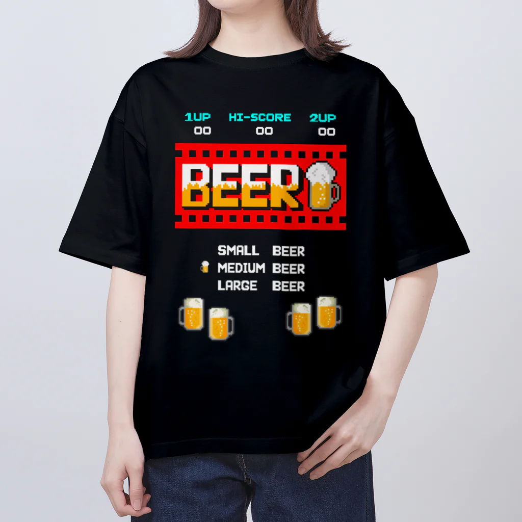 Siderunの館 B2のレトロゲーム風なビール オーバーサイズTシャツ