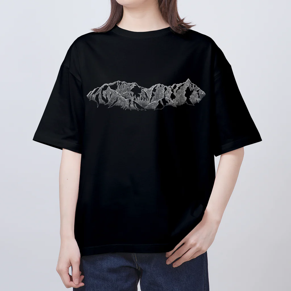 まつのき商店の槍穂高連峰　白ペン Oversized T-Shirt