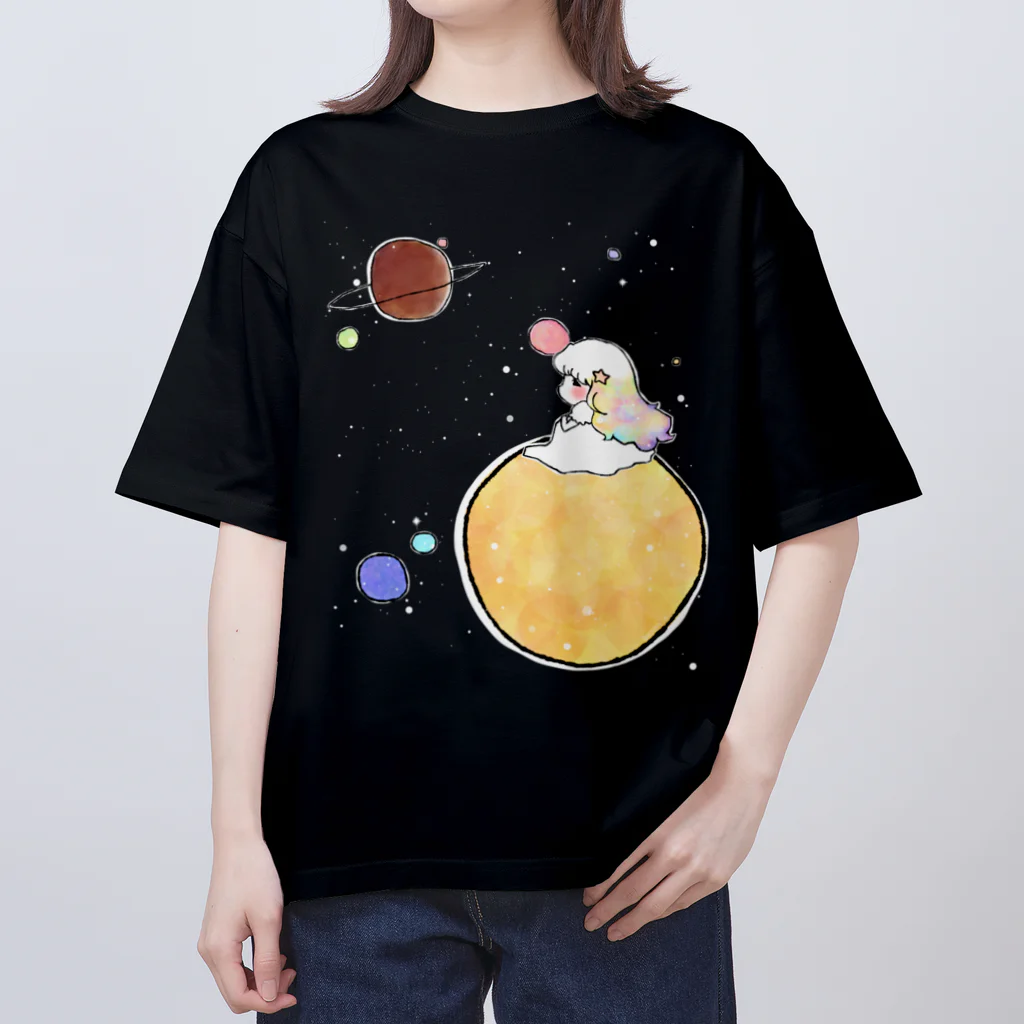 99Aliensの銀河詩ローズ Oversized T-Shirt