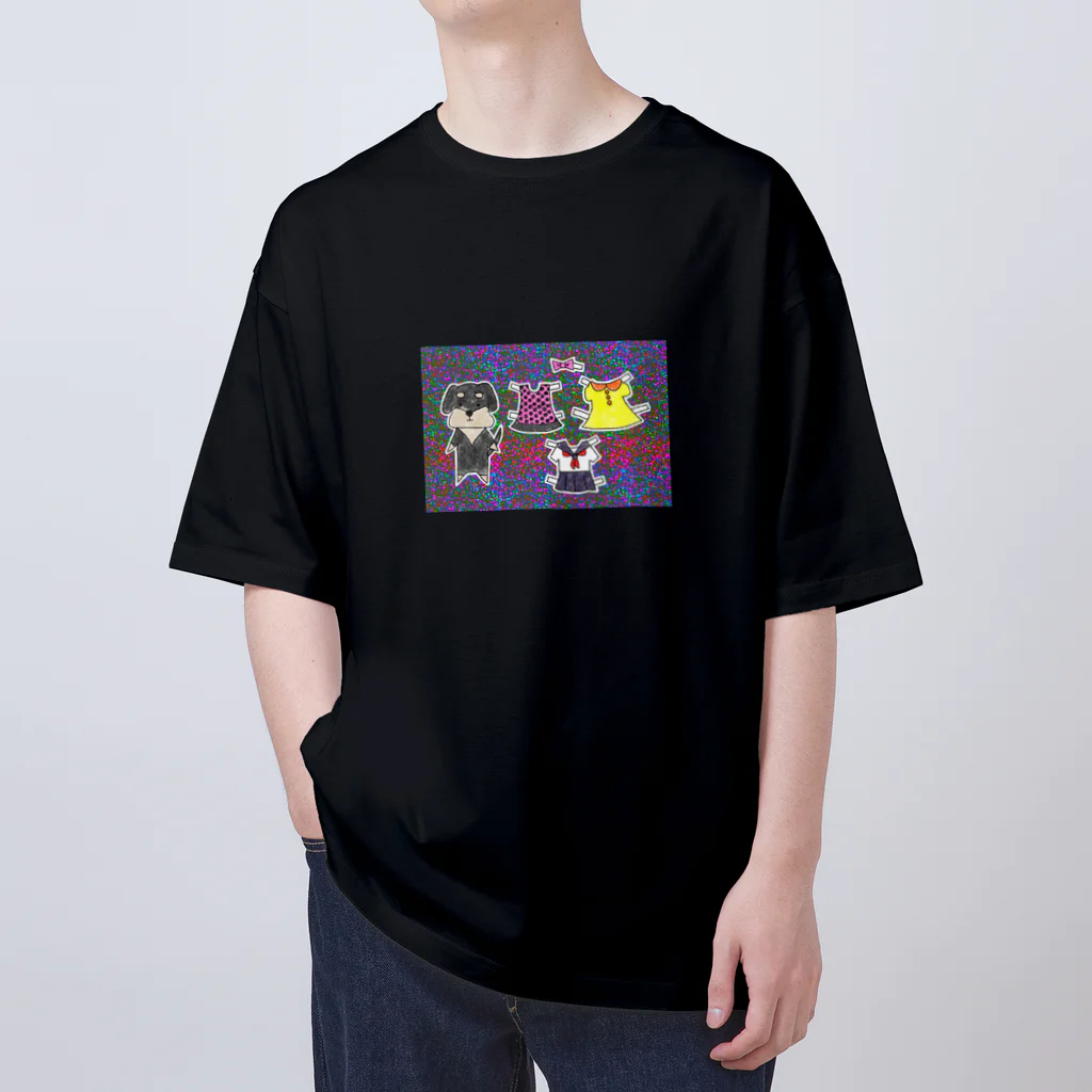 こまとごまの孫の着せ替えチワックス オーバーサイズTシャツ