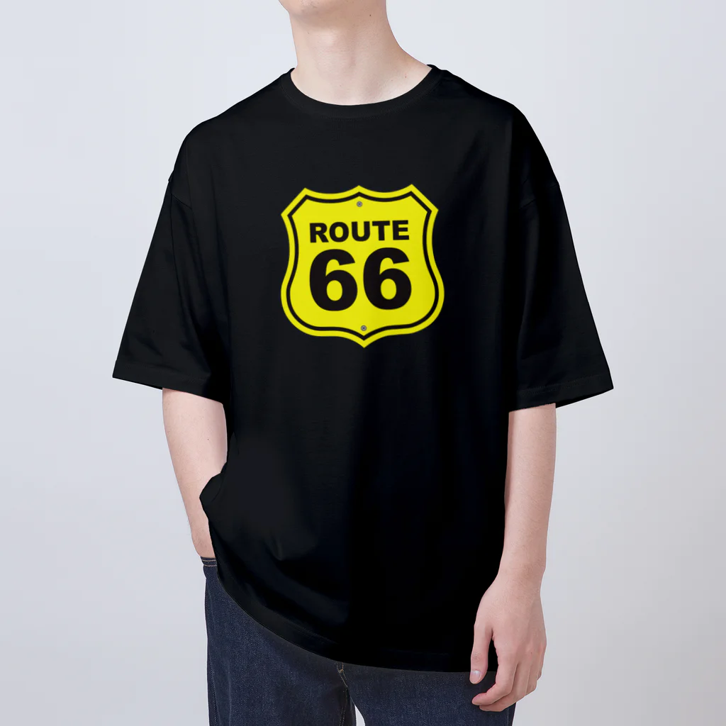 アロハスタイルハワイのU.S. Route 66  ルート66　イエロー オーバーサイズTシャツ