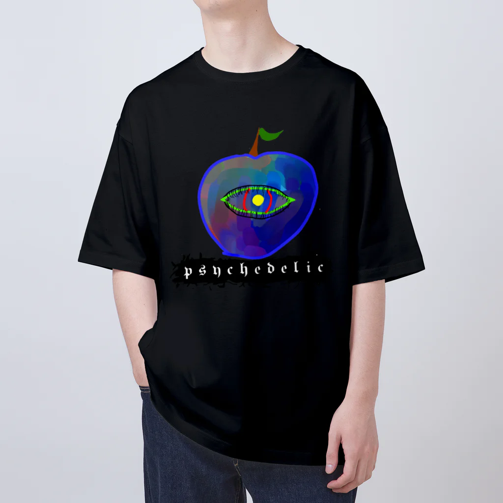 ナマステハンバーグのサイケデリックアップル(Psychedelic apple) オーバーサイズTシャツ