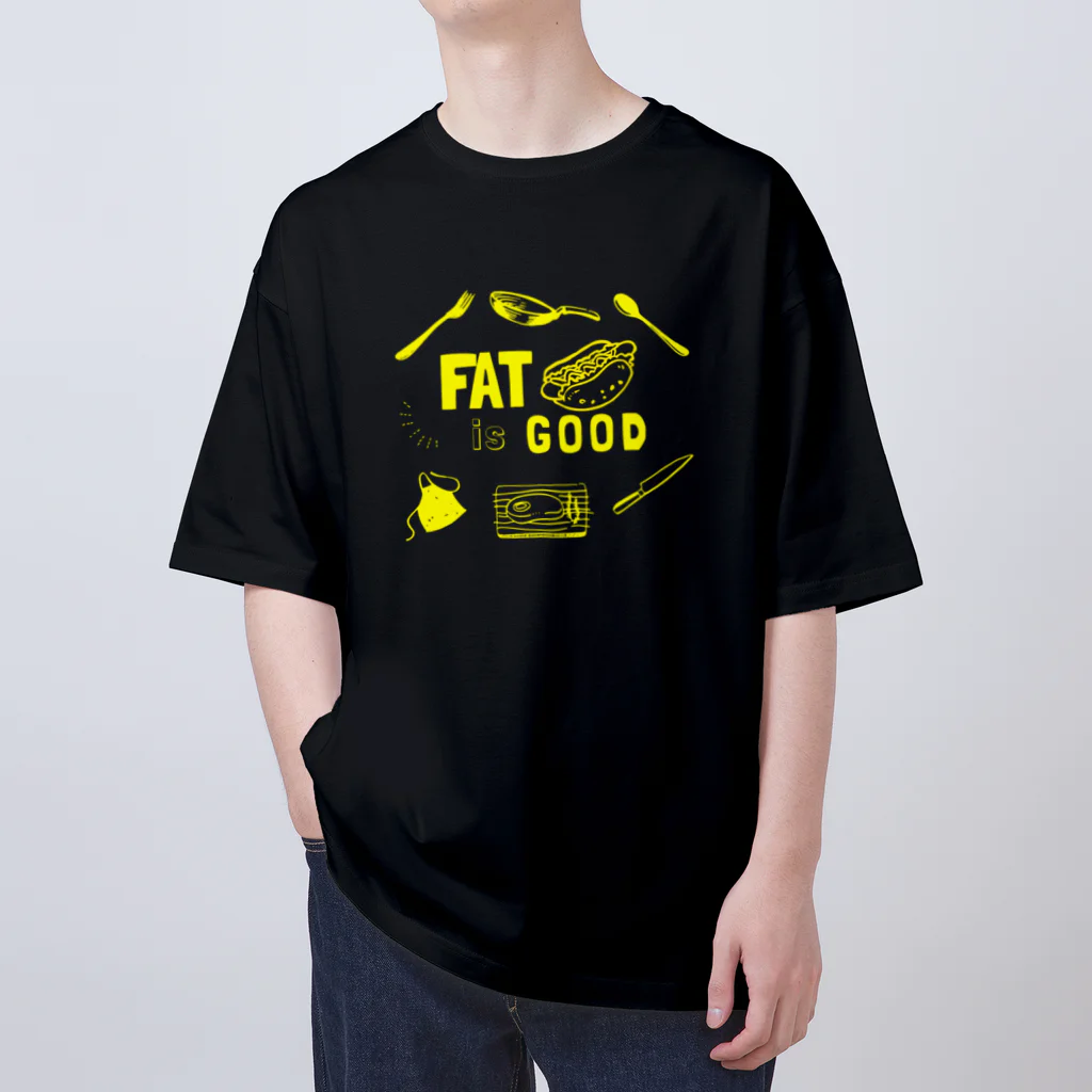 FAT is GOOD のFAT is GOOD  半袖Tシャツ　大ロゴ　黒 オーバーサイズTシャツ