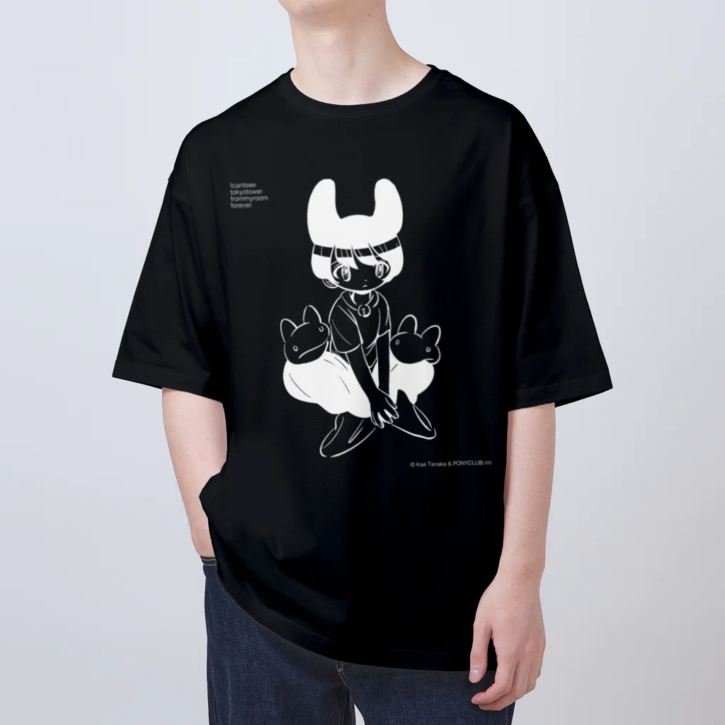 PONYCLUB.incの田中かえさんのTシャツ（白プリント） Oversized T-Shirt