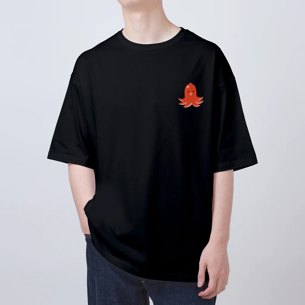 【予告】第２弾！#SUZURIのTシャツセール開催！！！★kg_shopの[☆両面] タコさんウインナー (濃色専用デザイン)【視力検査表パロディ】 Oversized T-Shirt