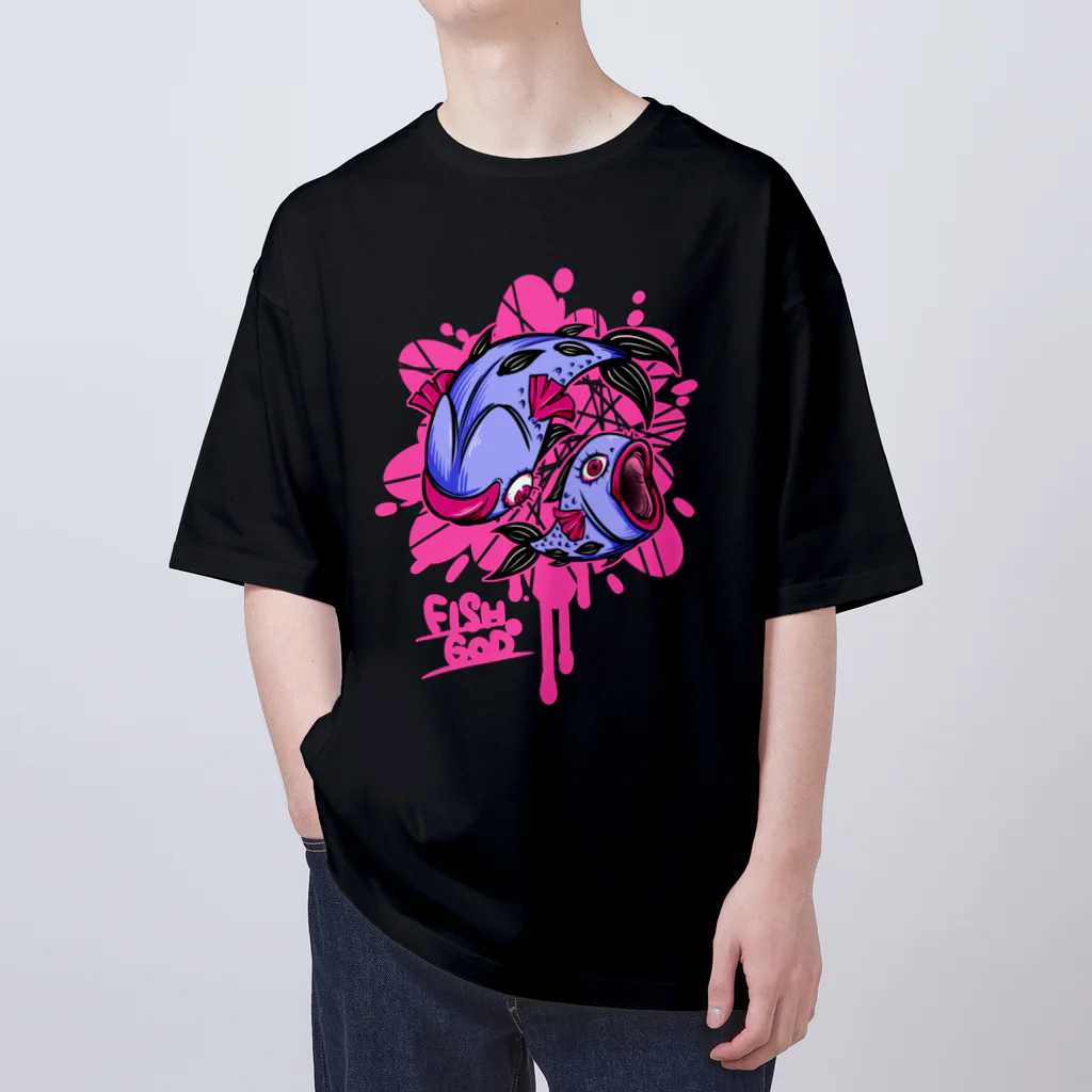 Chlonaの壊魚の乱舞(前面のみ) オーバーサイズTシャツ