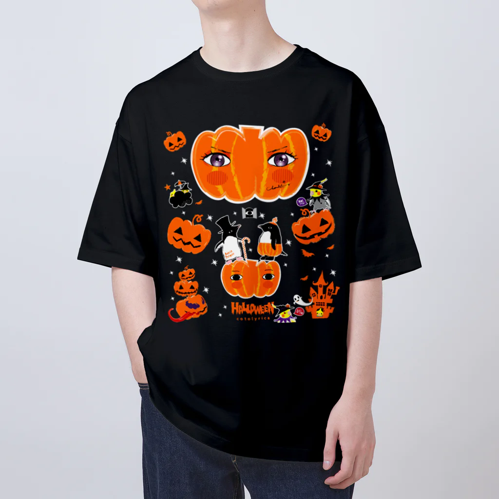 LittleLoroのTHE GREAT PUMPKIN カボチャ大王のお出まし アデリーペンギン オカメインコ Oversized T-Shirt