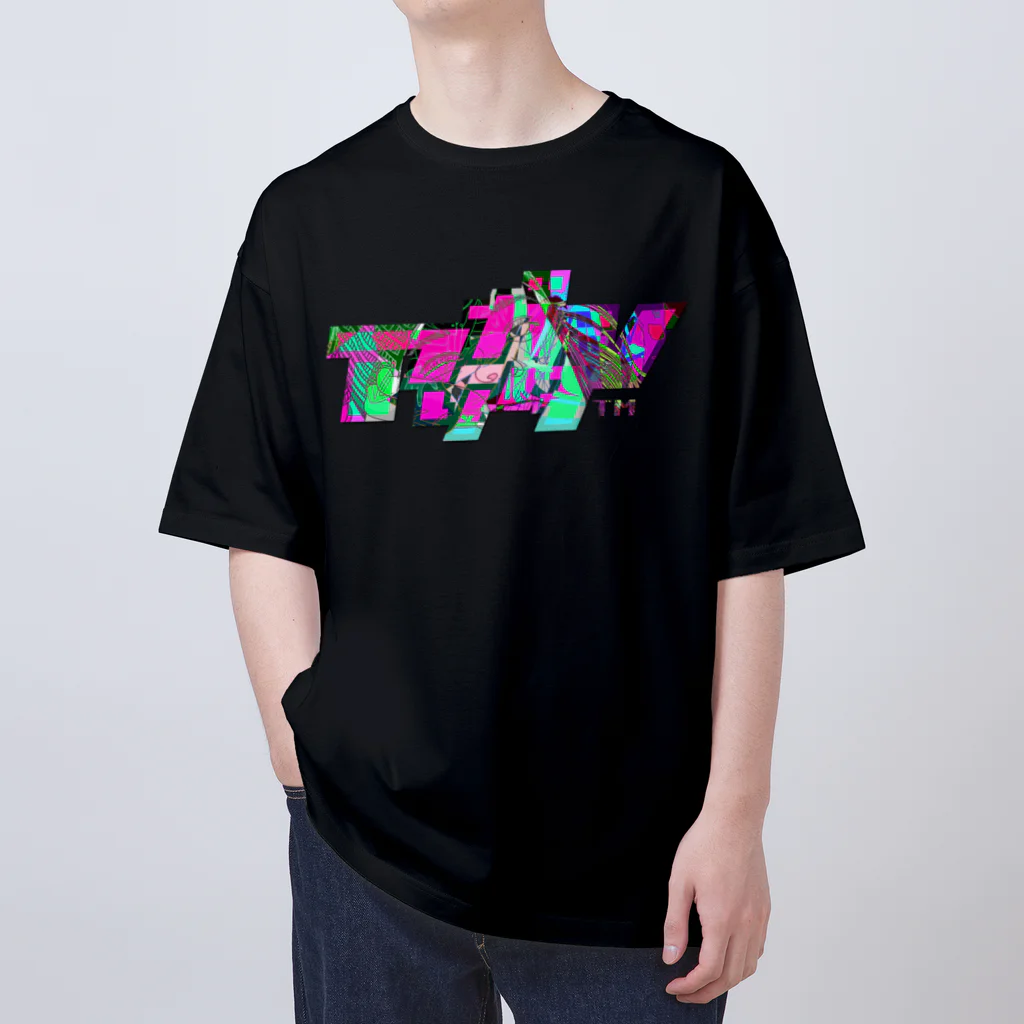 VRIGVTVSHI のアリガタシ™ NEON BLACK オーバーサイズTシャツ