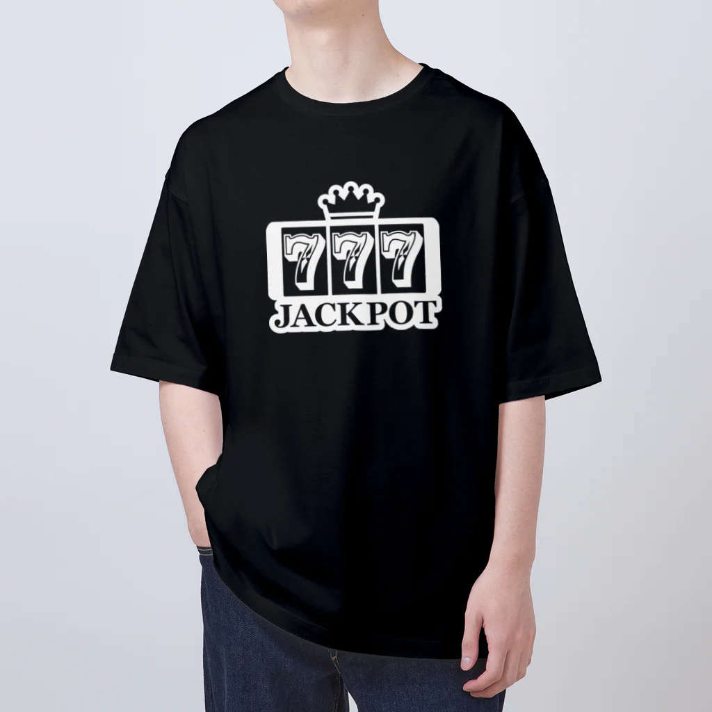 QUQU_WORKSのジャックポット スリーセヴン ホワイト Oversized T-Shirt