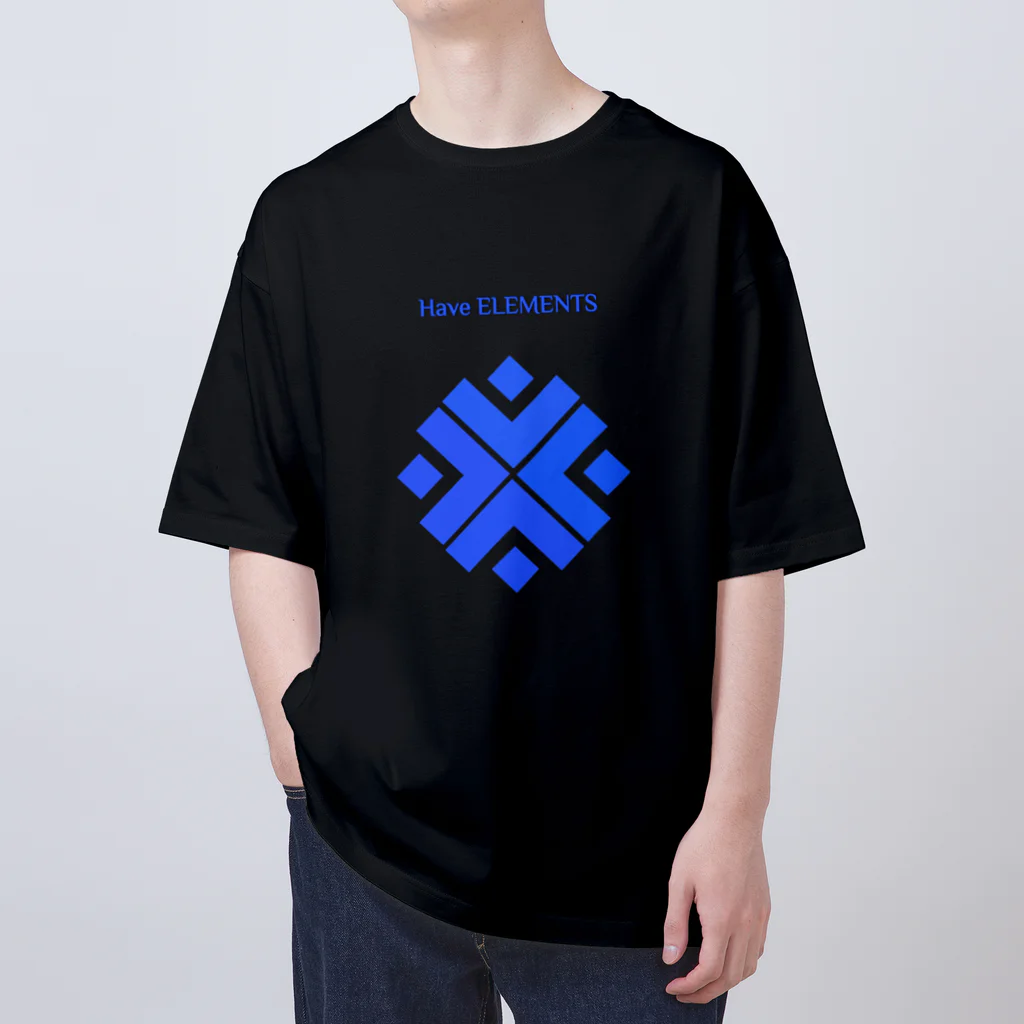 Elements_111のElemennts　Blue オーバーサイズTシャツ